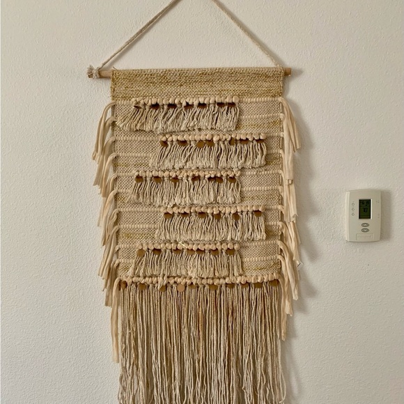 Karma living wall boho chic Macrame Bubble Fabric Art wall hanging 15/32” - Picture 11 of 11